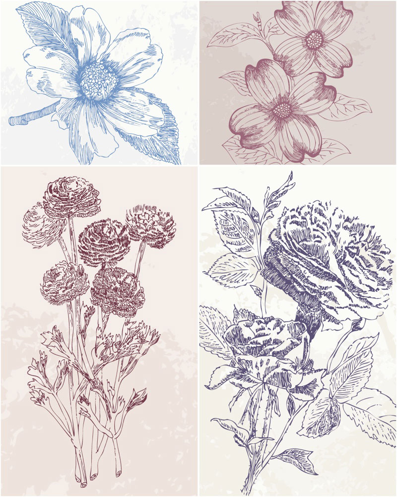 13 Photos of Hand Drawn Flower Vector