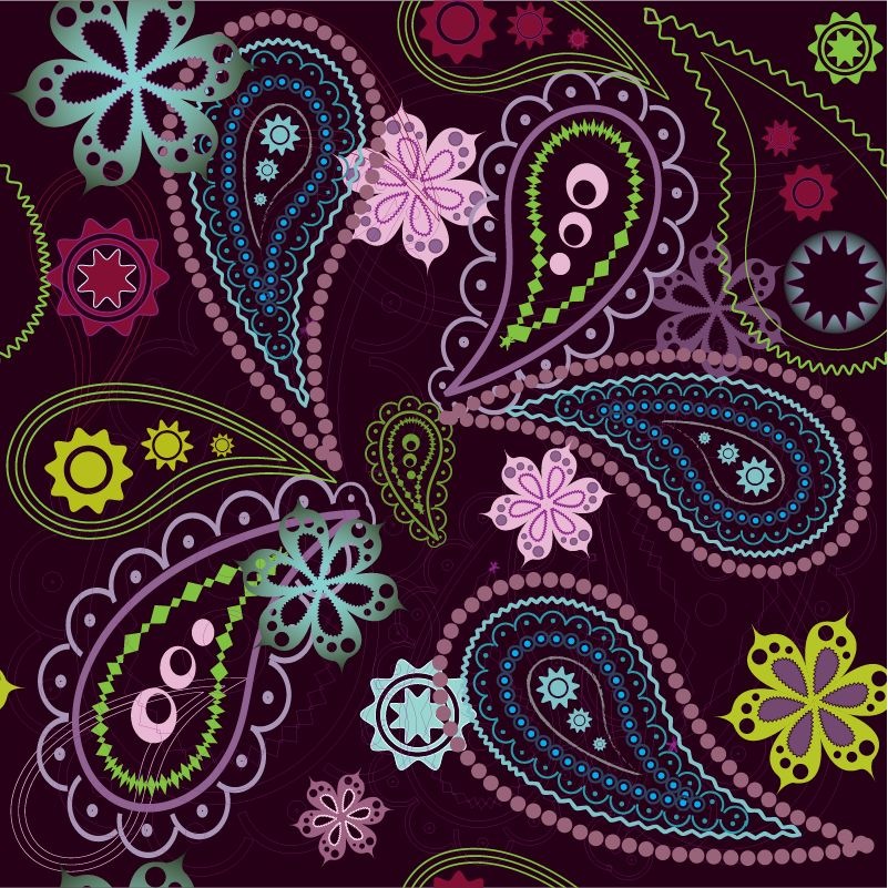 Vintage Flower Vector Pattern