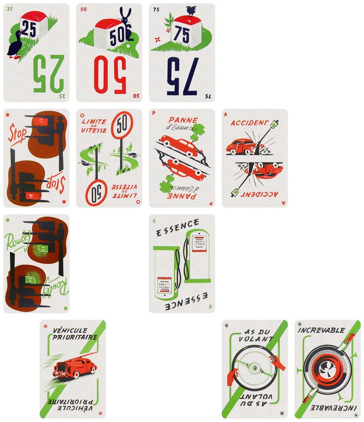 Vintage Mille Bornes Card Game