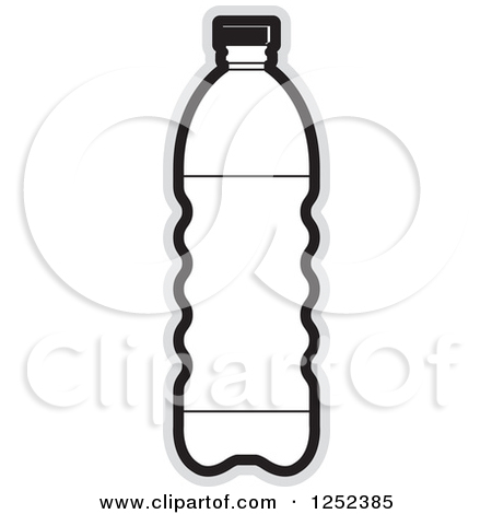 Water Bottle Black and White