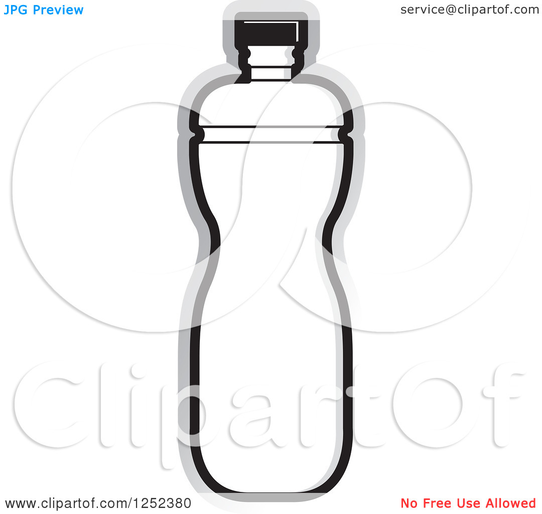 Water Bottle Clip Art Black and White