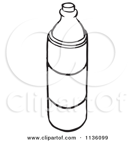 Water Bottle Clip Art Black and White