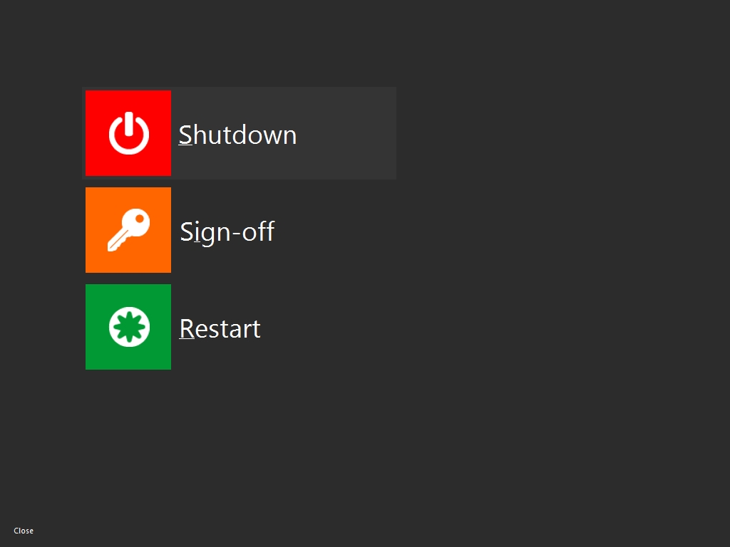 Windows 8 Shut Down and Restart Icon