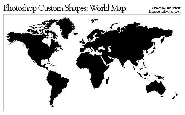 World Map Silhouette Vector