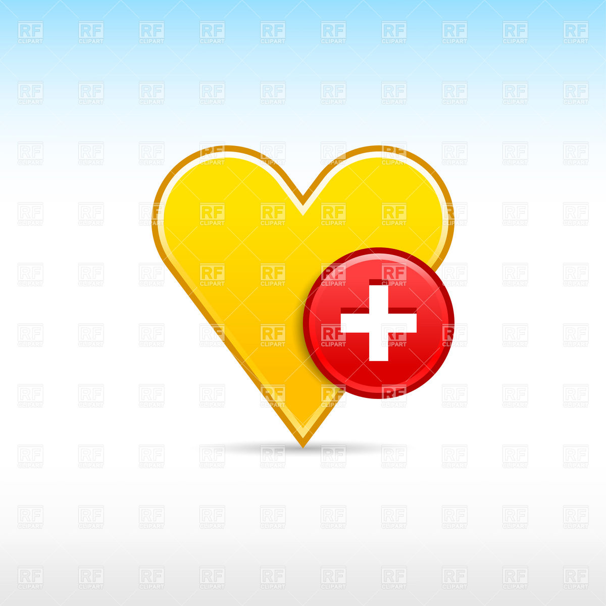 Yellow Heart Favorites Icon