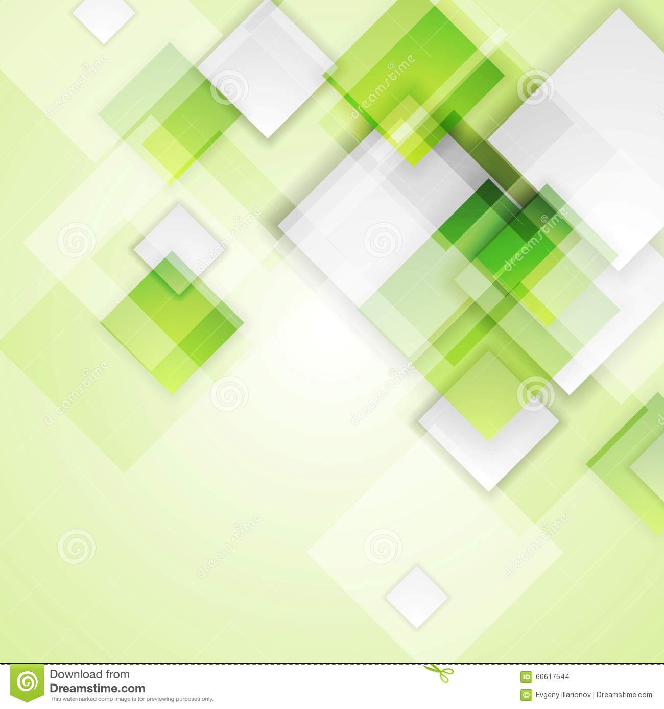Abstract Green Squares
