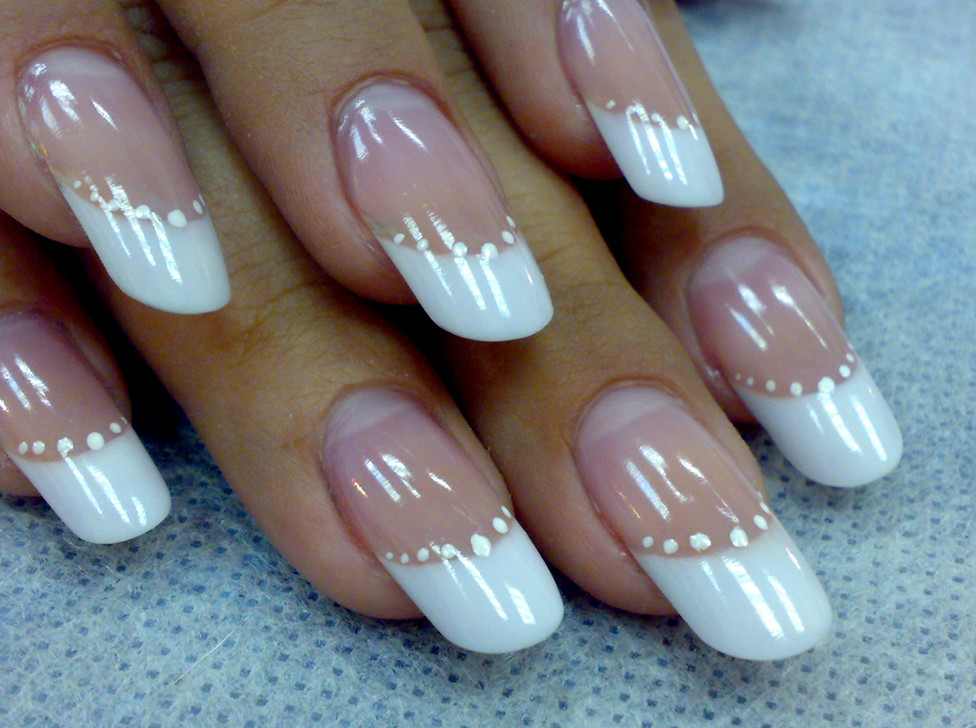 Acrylic Nail Designs with White Tip