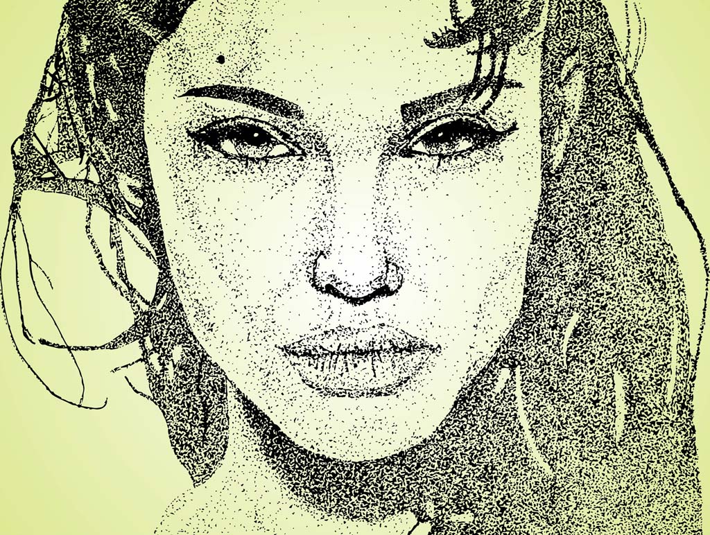 6 Vector Portrait Angelina Jolie Images