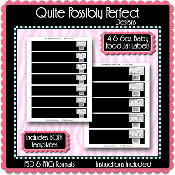 Baby Food Jar Label Template Baby Food Jar Label Template