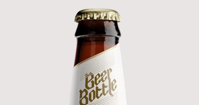 Beer Bottle Mockup PSD