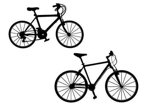 Bicycle Free Vector Silhouettes