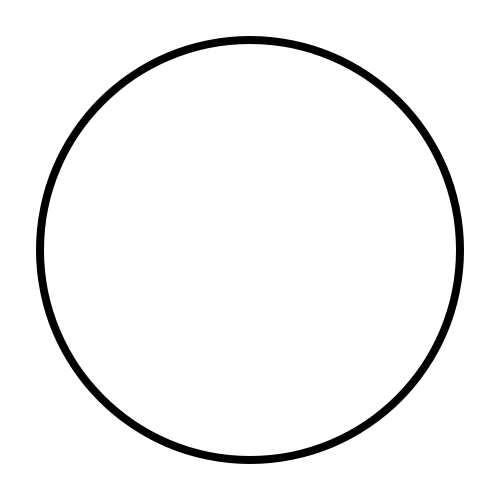 Black and White Circle with Line