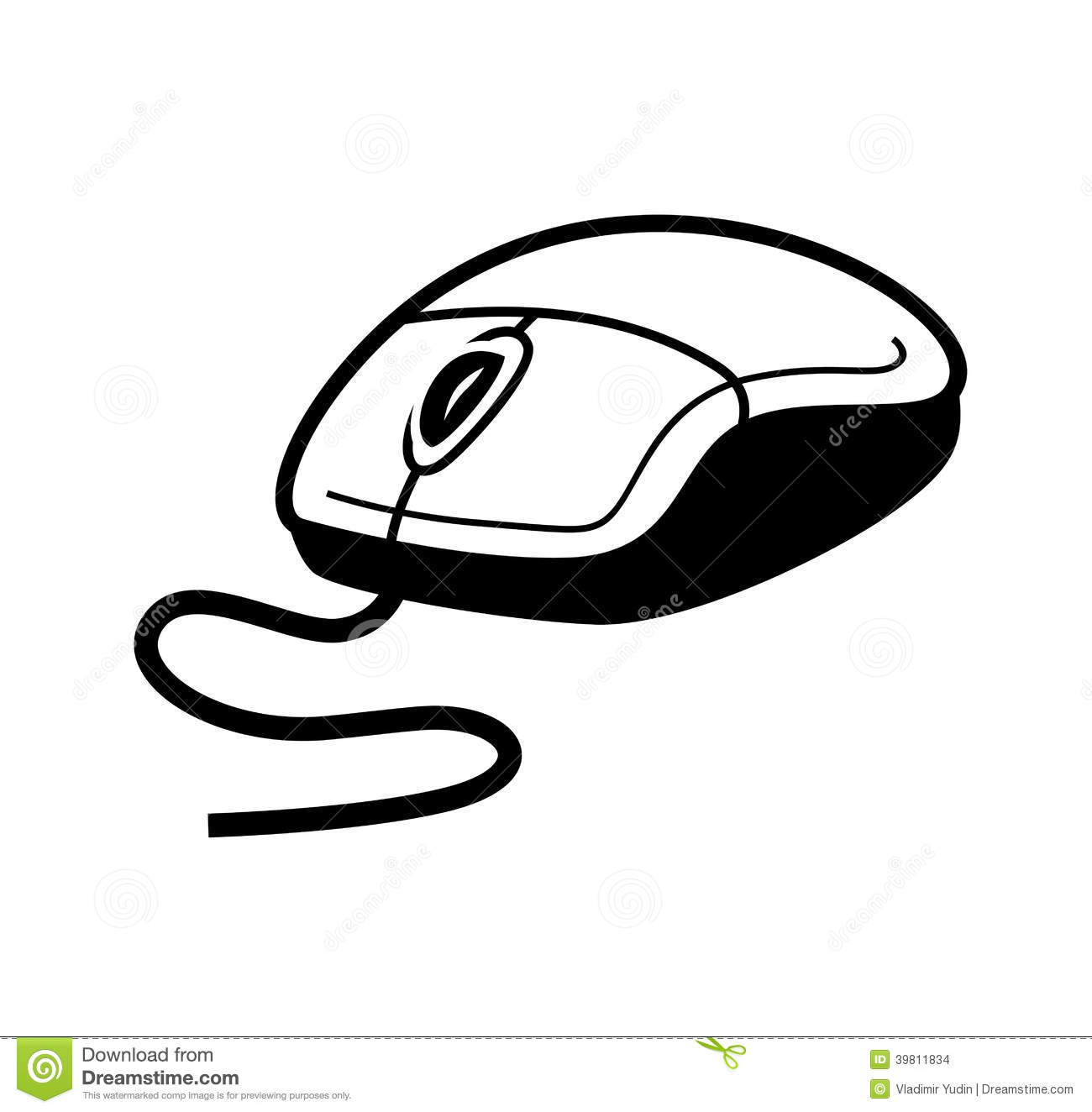 Black and White Computer Mouse Black and White Computer Mouse