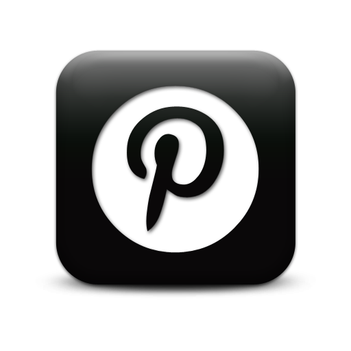 black and white pinterest logo