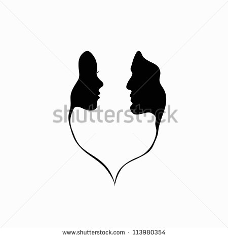 Black and White Woman Silhouettes