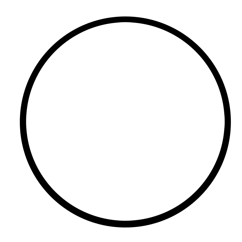 Black Circle with White Outline