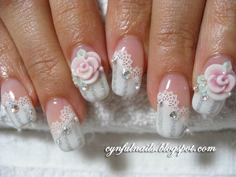 Bridal Wedding Nail Art Design