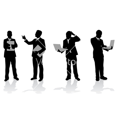 Business People Silhouette Vector