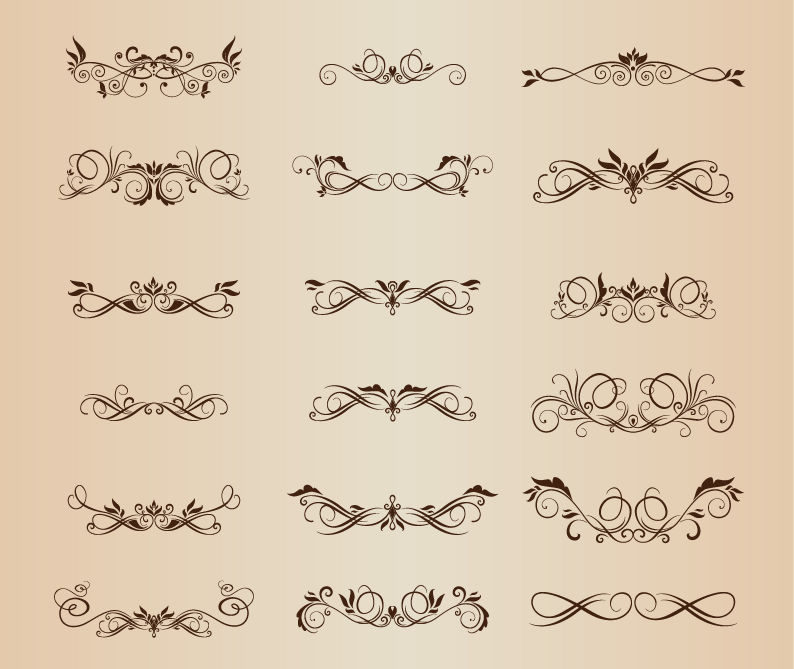 11 Calligraphic Design Elements Images
