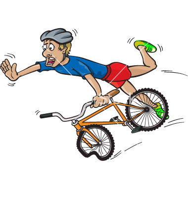 Cartoon Riding Bike Crashes