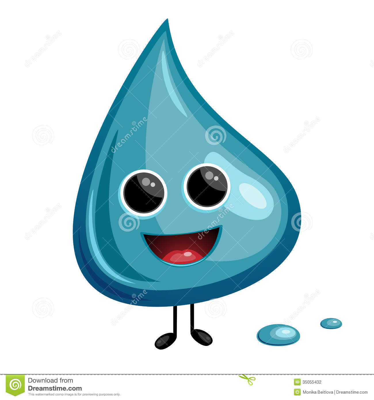 Cartoon Water Drop