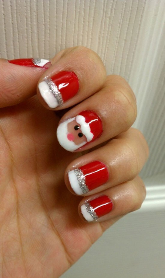 14 Simple Christmas Nail Designs Images