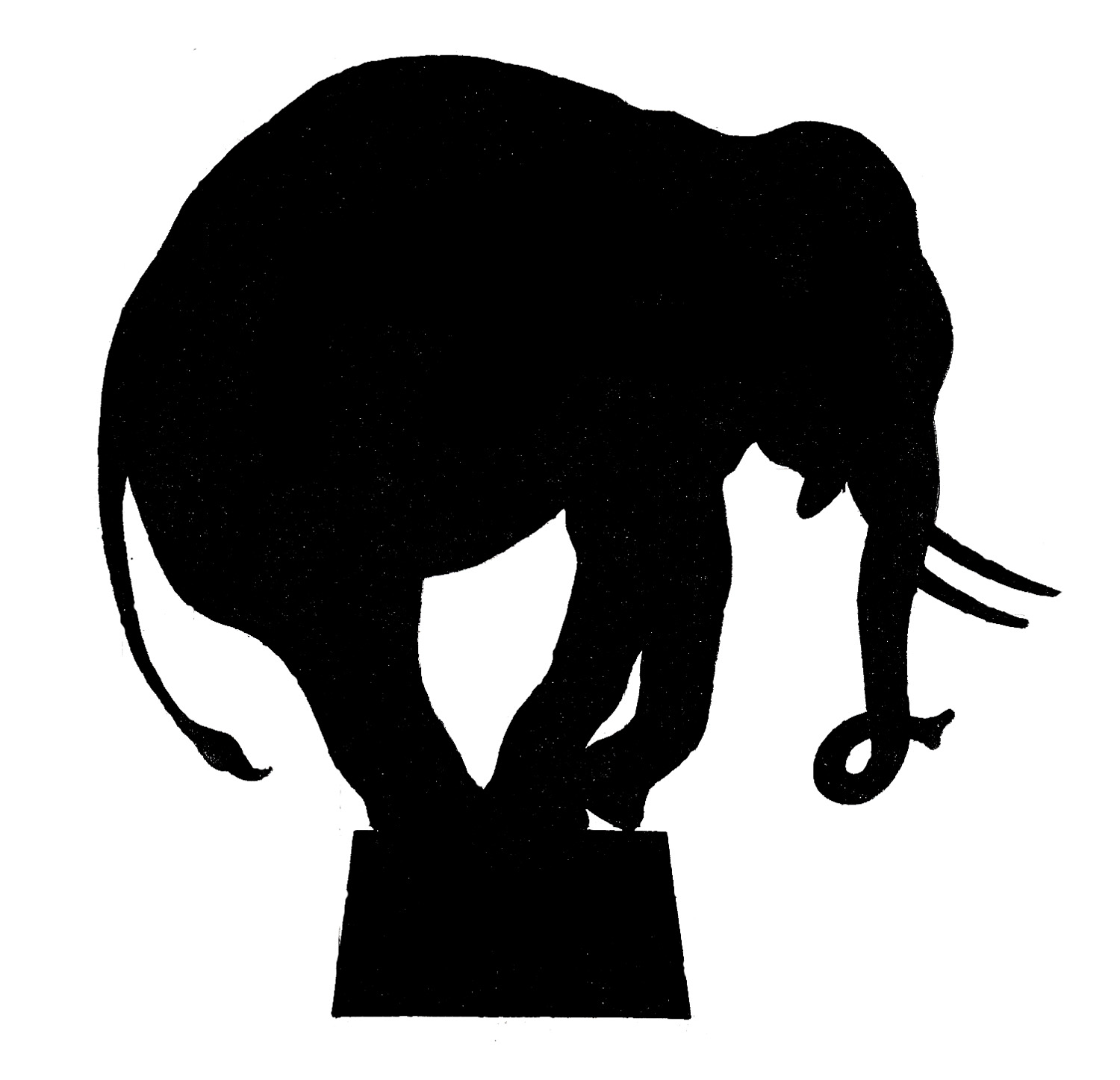 Circus Elephant Silhouette