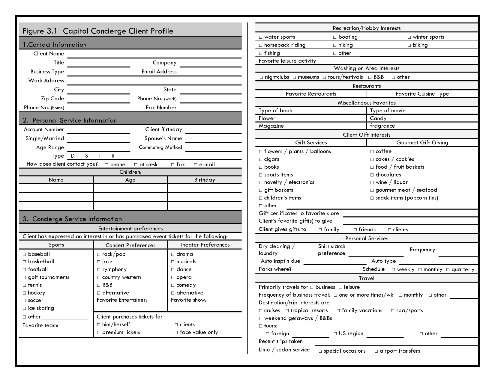 Client Profile Template