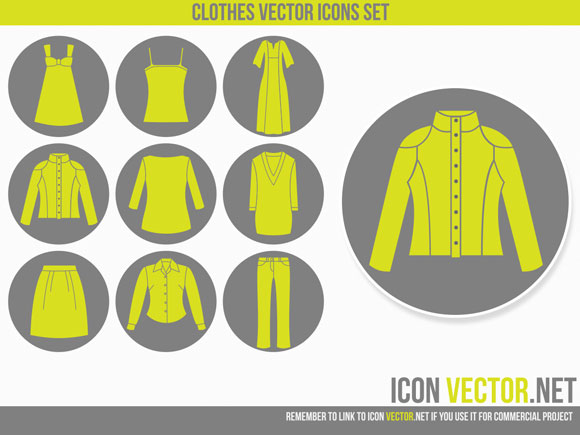 12 Clothes Icon Vector Images