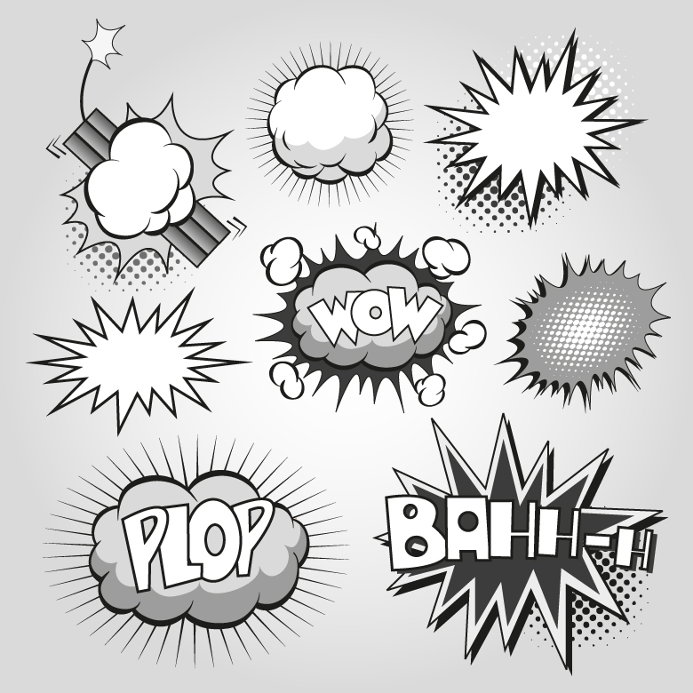 Comic Book Explosion Vector Free