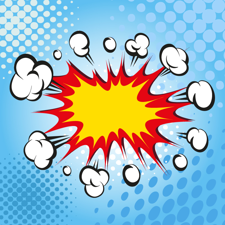 Comic Book Explosion Vector