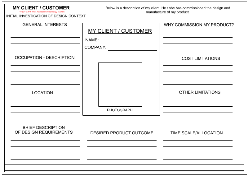 Customer Profile Sheet Template Customer Profile Sheet Template