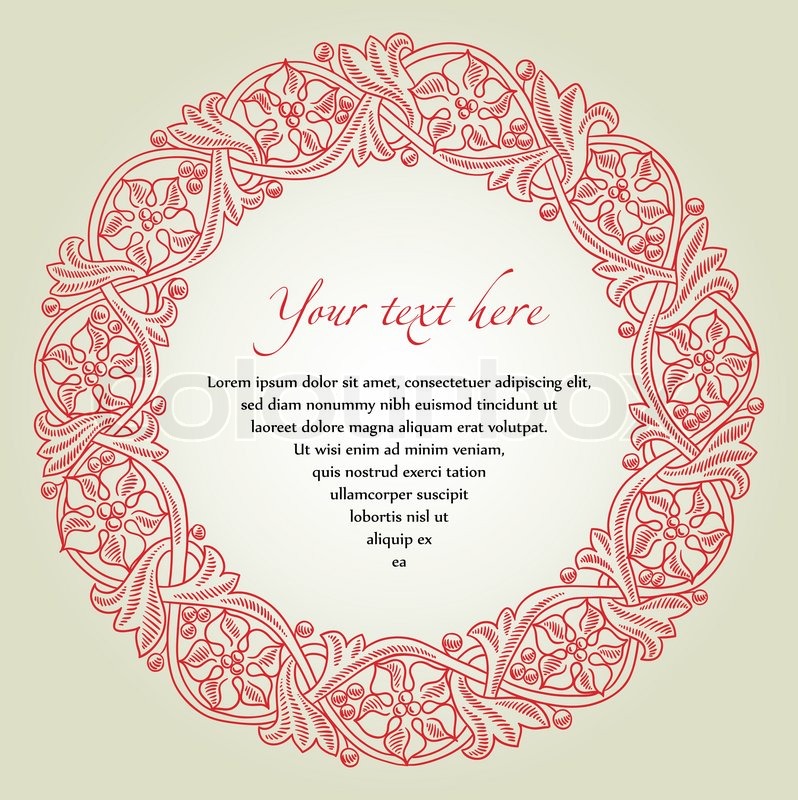 Decorative Circle Frame Flourish