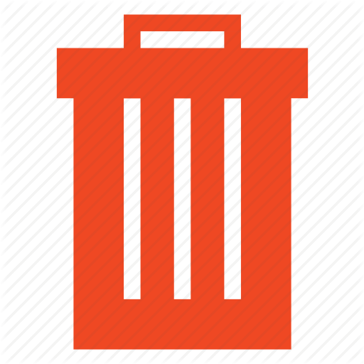 Delete Trash Icon Red