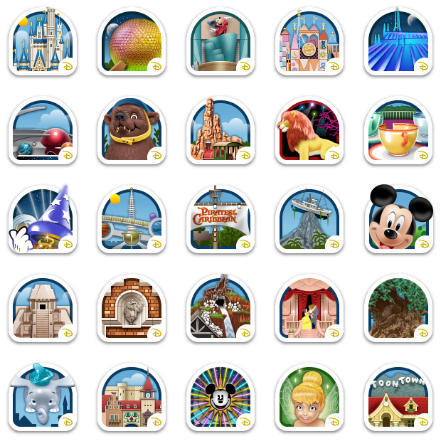 Disney World Park Icons