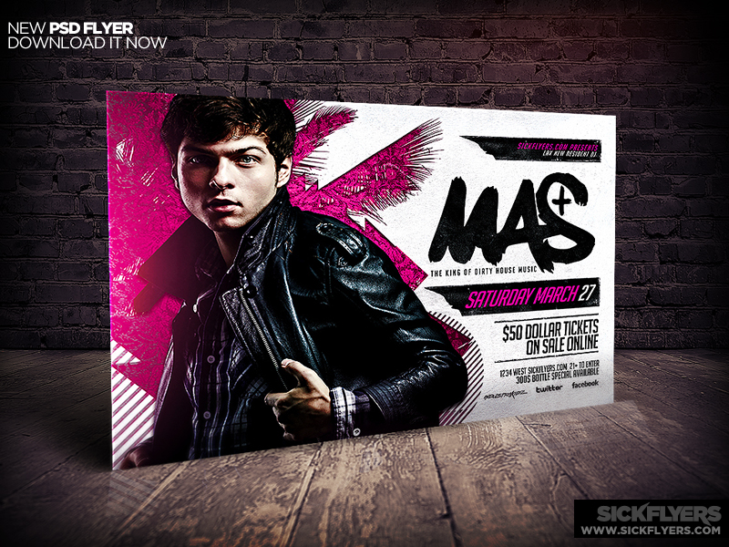 DJ Party Flyer PSD Template