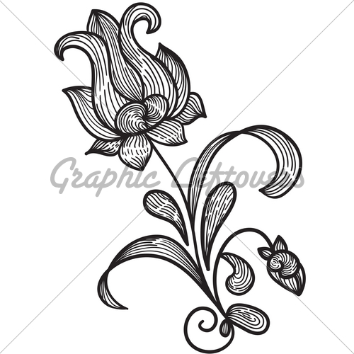 Drawn Flower Designs