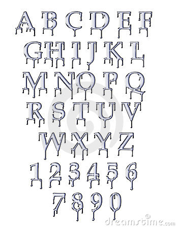 Dripping Letter Alphabet Font