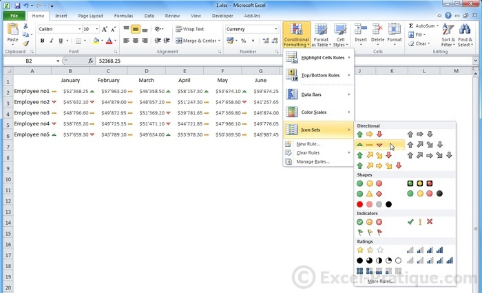 Excel Conditional Formatting Icon Sets Excel Conditional Formatting Icon Sets