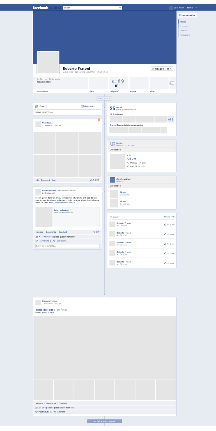 Facebook Blank Timeline Template