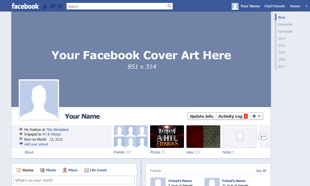 Facebook Timeline Cover Template