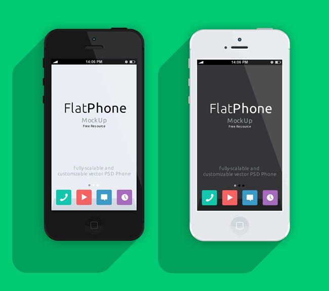 Flat iPhone 5 Vector