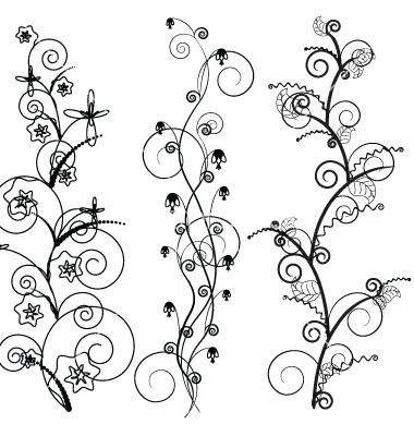 16 2D Vector Line Art Border Images