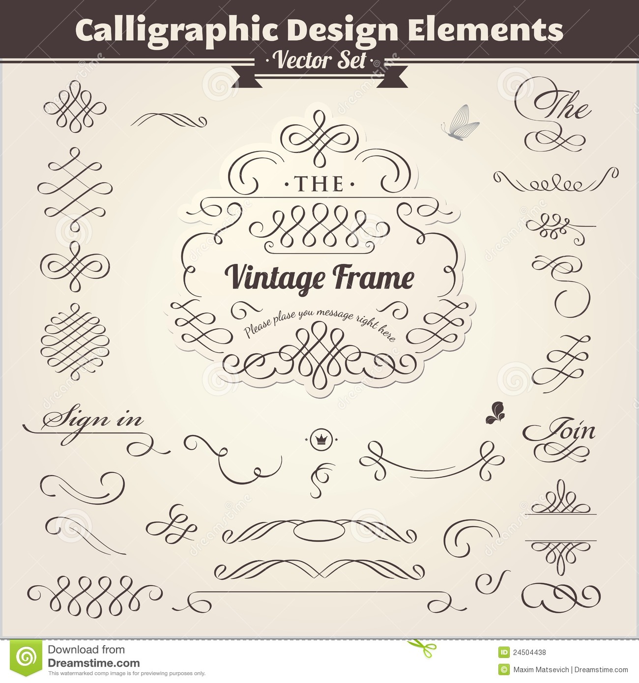 Free Calligraphic Design Elements