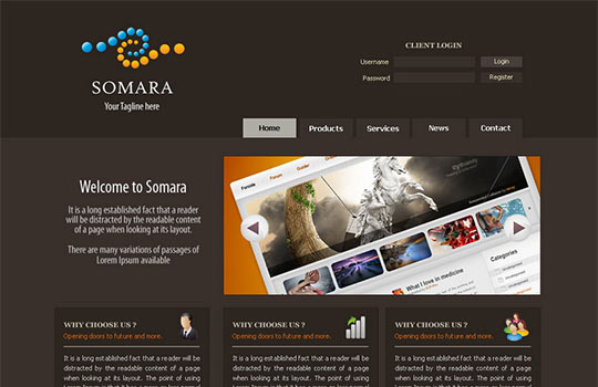 Free PSD Website Template