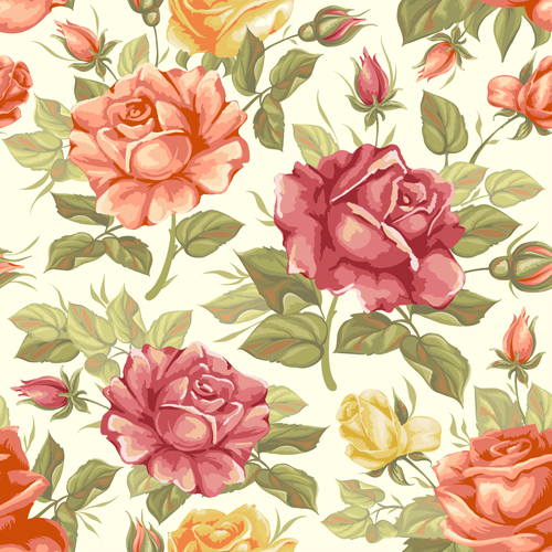 Free Seamless Vector Pattern Flowers
