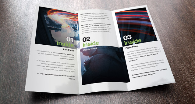 Free Tri-Fold Brochure Mockup PSD Free Tri-Fold Brochure Mockup PSD