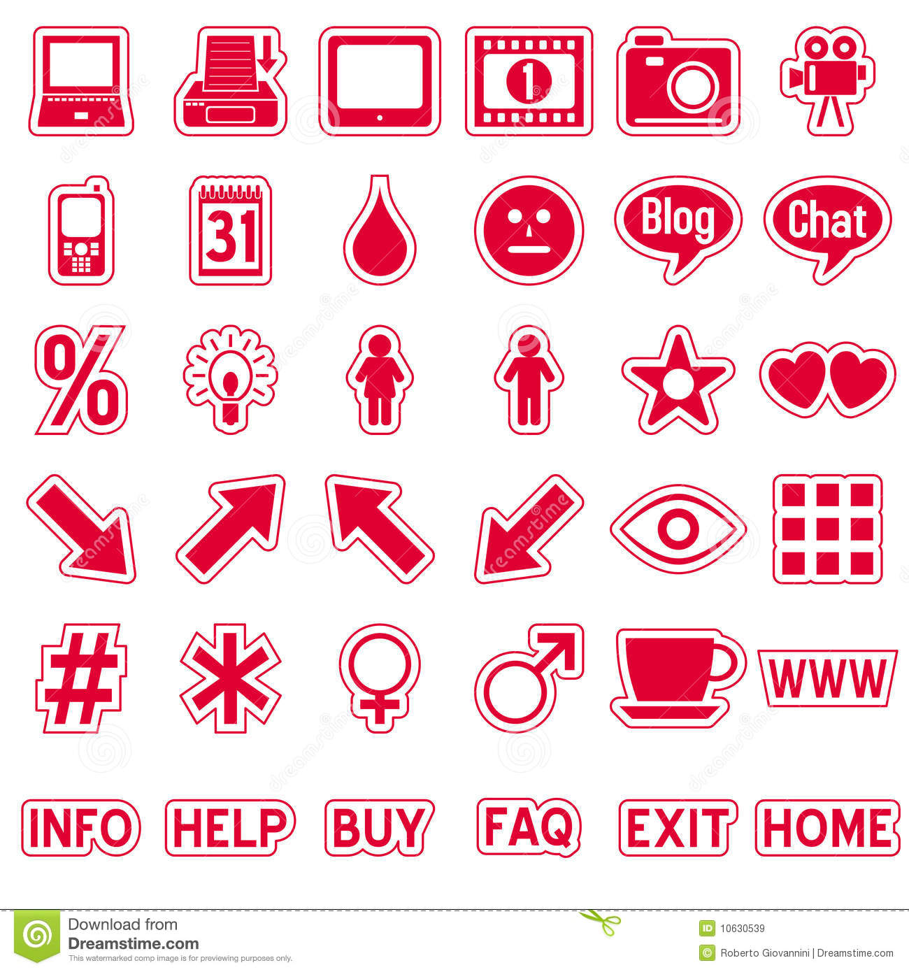 Free Website Icons Red