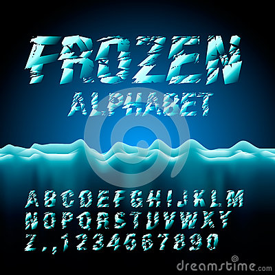 Frozen Ice Letters Font