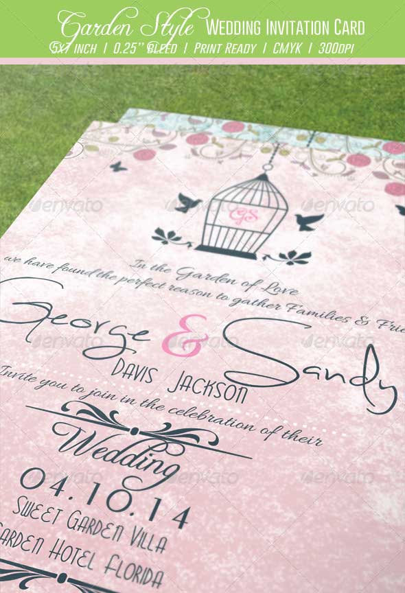 Garden Style Wedding Invitations